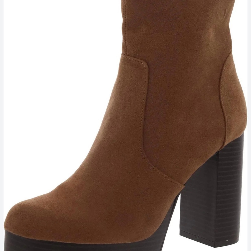 Sun + Stone Brown Heeled Boots Size 9 - Picture 4 of 16